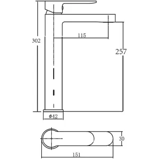 Смеситель для раковины Aquanet Passion AF300-11B 243294 чёрный матовый